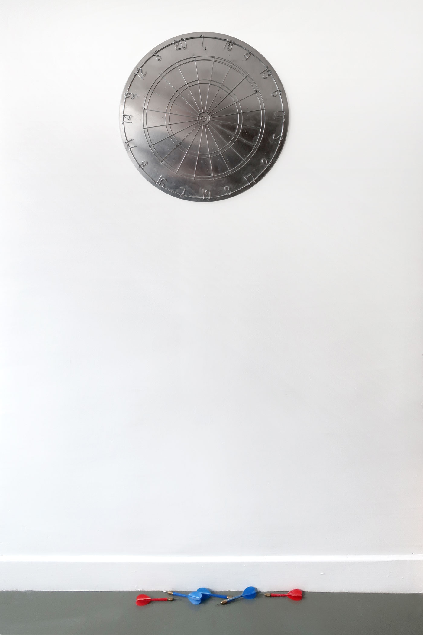 Claude Closky, ‘Darts,’ 1993, darts, aluminum, ø 46 cm. 
